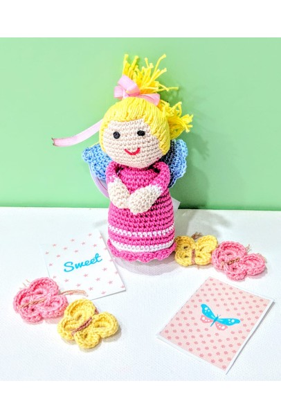 Amigurumi Soft Toy- Handmade Crochet- Fairy Doll (Pink) Amigurumi Soft Toy- Handmade Crochet- Fairy Doll (Pink)